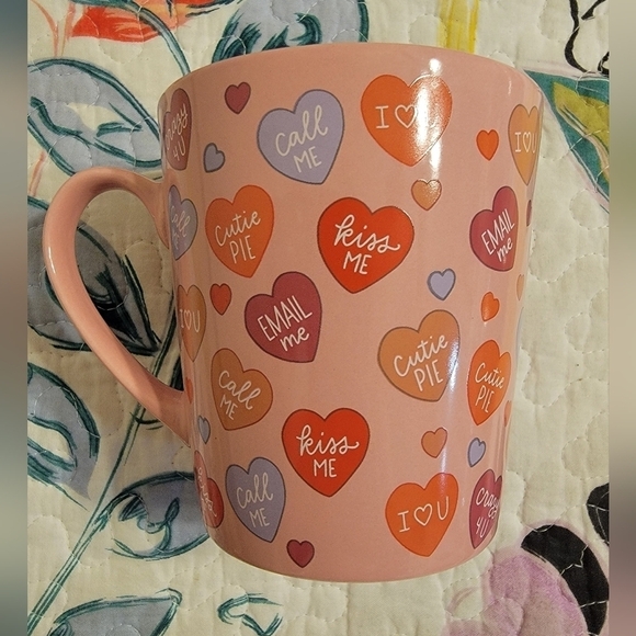 NWT Conversation Hearts Mug - Picture 2 of 4